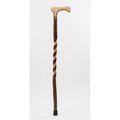 Brazos Walking Sticks Brazos Walking Sticks THICKWC 37 in. Twisted Hickory Walking Cane THICKWC